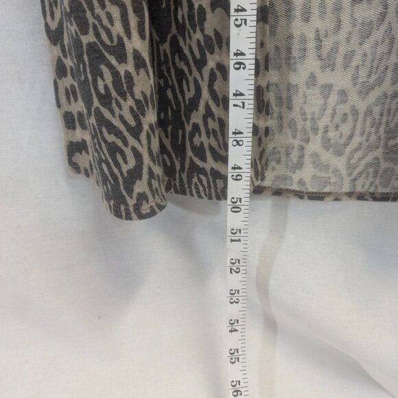 Ces Femme Size Small Long Open Cardigan Leopard Print - Picture 4 of 15